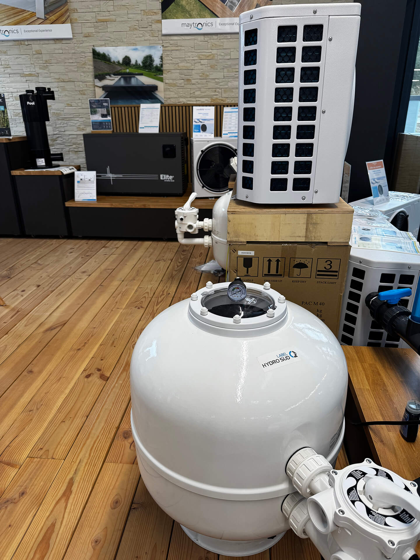 Showroom BNS'eau - filtres à cartoyches et pompes à chaleur