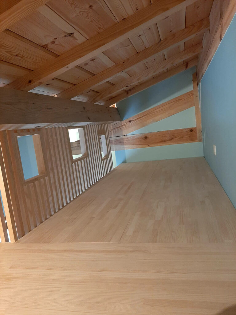 Lit-cabane / Mezzanine vue d'en haut