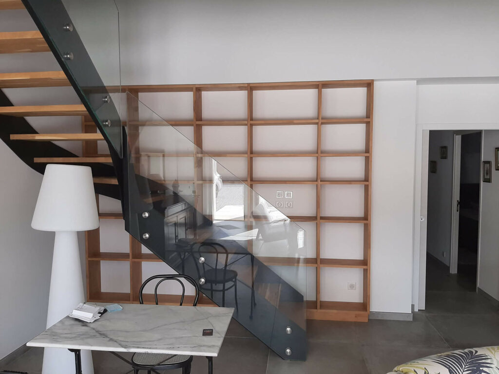 Etagère en bois sur-mesure, Hossegor (Landes)